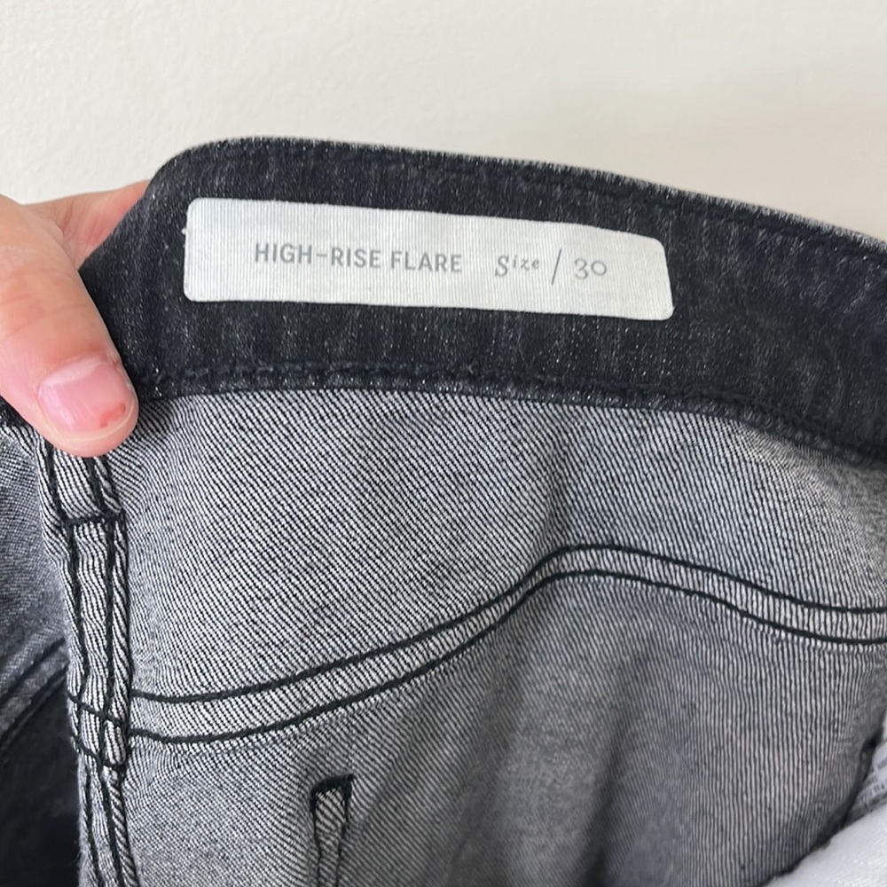 Anthropologie Pilcro and the Letterpress High-Rise Flare Black Denim Jeans 30 - Picture 10 of 11